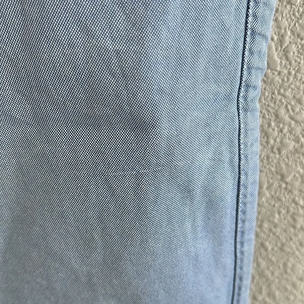 Bonobos Slim Straight Men's Pants White Blue Dots Career Casual Business 32 X 32